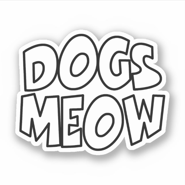 Sticker Chiens Meow (Devant)