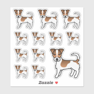 Sticker Chiens Russell Terrier blanc & Tan Rough