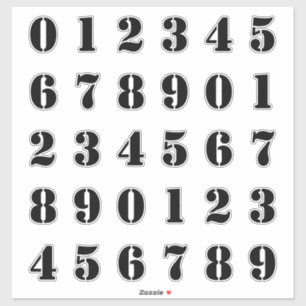 Sticker Chiffres / Numéros / Numéros