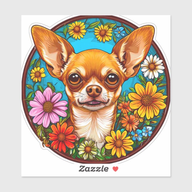 Sticker Chihuahua (Feuille)