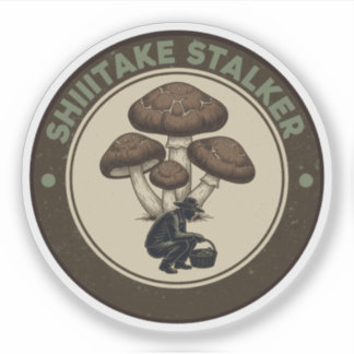Sticker Chiitake Stalker Mushroom Forme de recherche de no