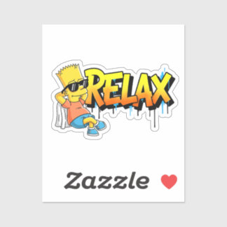 Sticker Chill Bart Relax Graffiti de Style Urbain Graphiqu