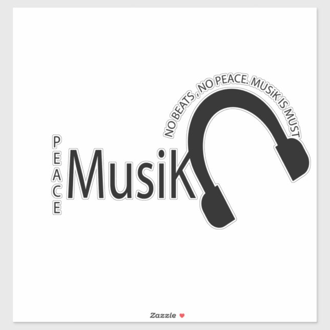 Sticker Chill Music- Musik Vibes  (Feuille)