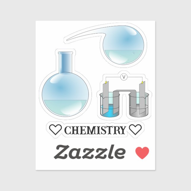Sticker Chimie de l'équipement de laboratoire (Feuille)
