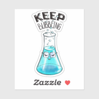 Sticker Chimie mignonne Drôle Nerdy Lab Caractère