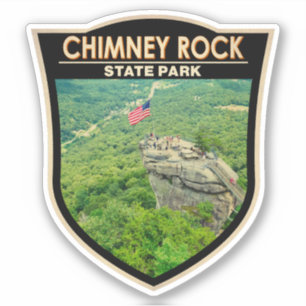 Sticker Chimney Rock State Park North Carolina Badge