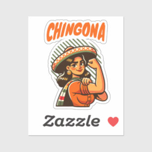 Sticker Chingona Latina Femme Héritage Hispanique
