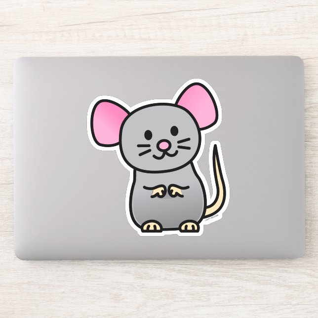 Sticker Chinois lunaire de souris rat de Nouvel An argent  (Ordinateur)