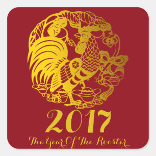 Sticker chinois Rooster personnalisé Année S