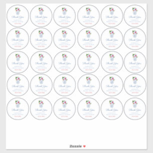 Sticker Chinoiserie Chic Rouge Blanc Et Bleu Moyen Favoris