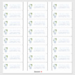Sticker Chinoiserie Chic Wedding shower Adresse d'hôte<br><div class="desc">Étiquettes de adresse d'hôtes élégants avec un vase bleu et blanc rempli de fleurs neutres et le nom de l'invité dans une police de script classique et l'adresse de l'invité dans une police de style "romain" classique. Ce design est compatible avec les autres articles de ma collection "Ginger Jar Blue...</div>