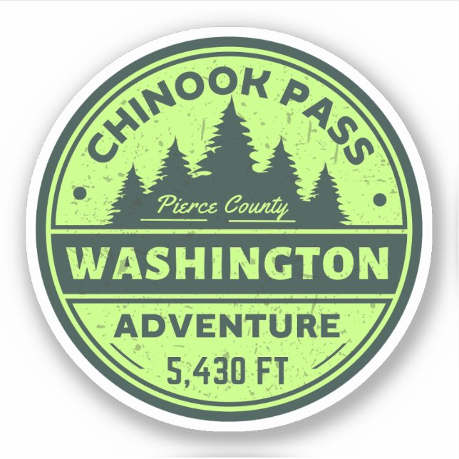 Sticker chinook pass randonnée californie essais (Devant)
