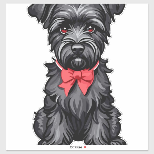Sticker Chiot de Schnauzer miniature (Feuille)