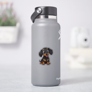 Sticker Chiot teckel joueur – Style pastel mignon