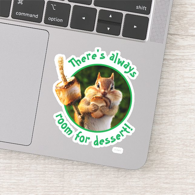 Sticker Chipmunk Manger Marshmallow (Détail)