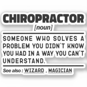 Sticker Chiropractor Noun Physiothérapie Cool d'appréciati