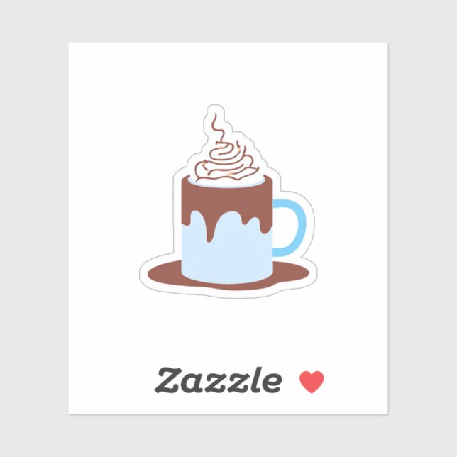 Sticker Chocolat chaud (Feuille)