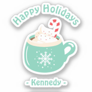 Sticker Chocolat chaud de Noël