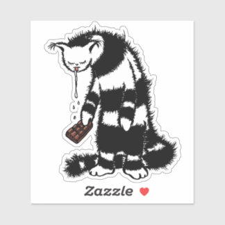 Sticker Chocolat Lover Chat amusant