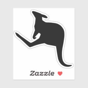 Sticker Choisir une silhouette de kangourou de couleur