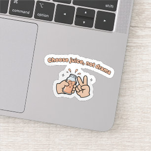Sticker Choisissez Jus Pas Drame - Signe De Paix Bébé Drôl