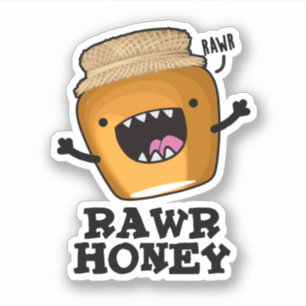 Sticker Chou de miel Rawy Funny Pun de miel cru