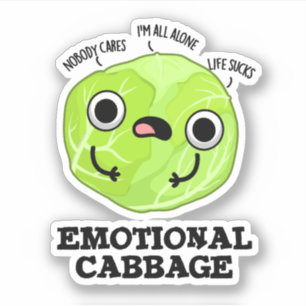 Sticker Chou émotionnel amusant Veggie Pun