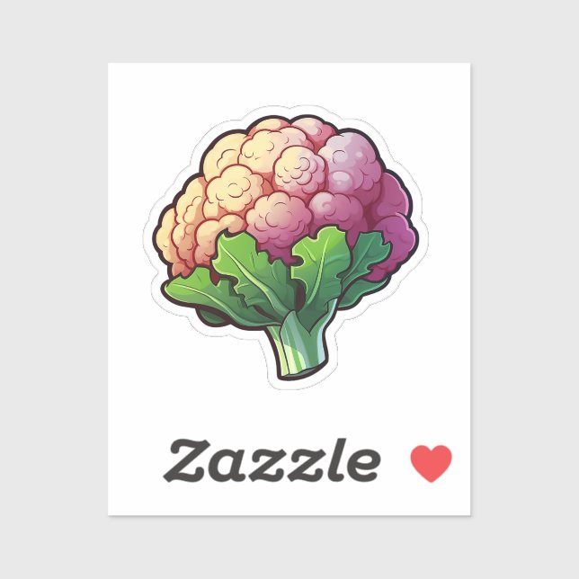 Sticker Chou-fleur de dessin (Feuille)