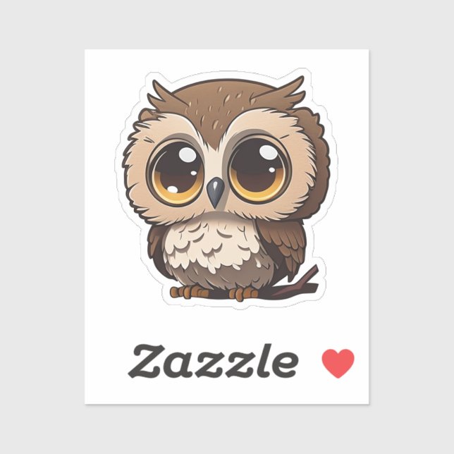 Sticker Chouette à dessin (Feuille)