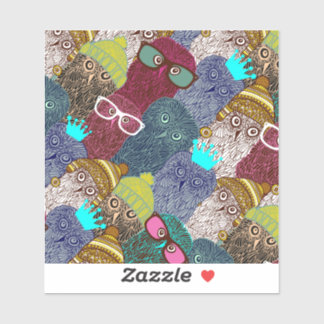 Sticker Chouette dans la couronne