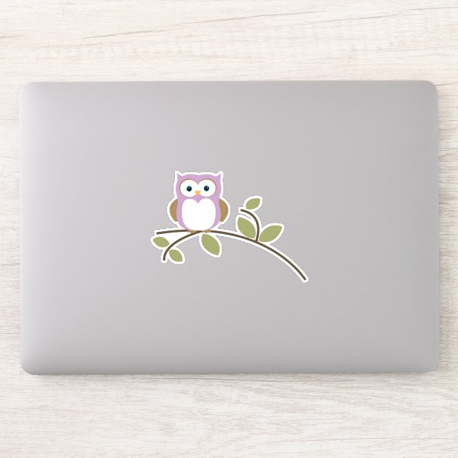 Sticker Chouette de dessin animé adorable (Ordinateur)