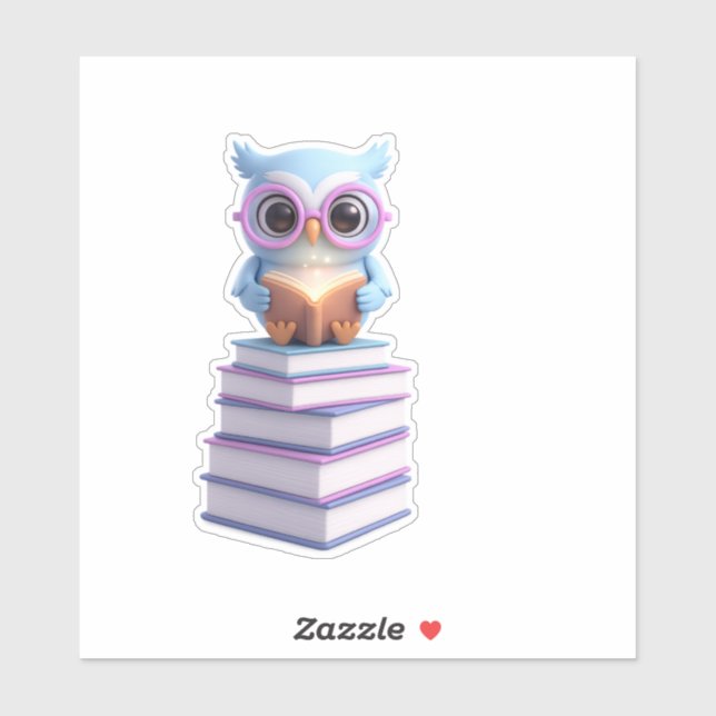 Sticker Chouette du livre cosmique (Feuille)