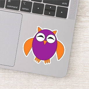 Sticker Chouette Halloween en forme de hibou mignon