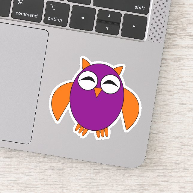 Sticker Chouette Halloween en forme de hibou mignon (Détail)