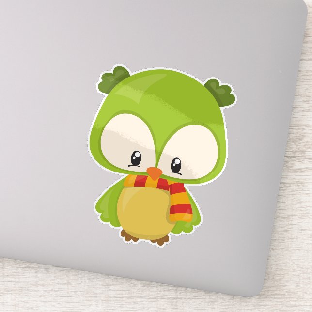 Sticker Chouette mignonne, Petite Chouette, Petite Chouett (Détail)