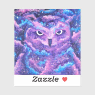 Sticker Chouette Nebula de l'espace