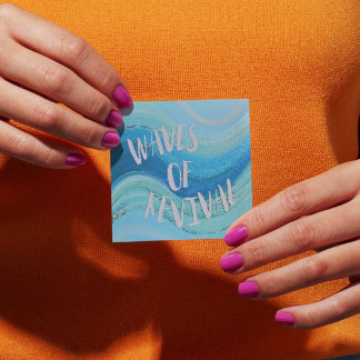 Sticker chrétien Aqua et Seafoam Waves