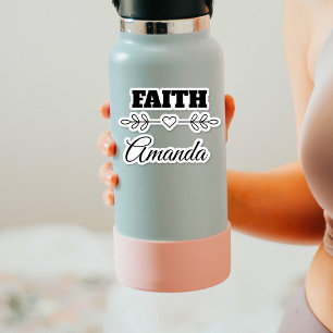 Sticker Chrétien personnalisé Faith Heart