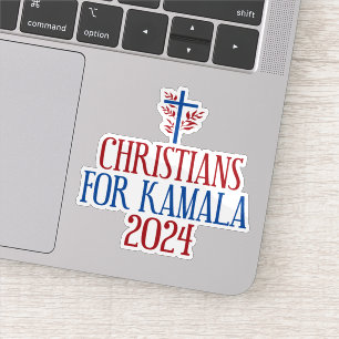 Sticker Chrétiens pour Kamala 2024 Portable bleu d'électio