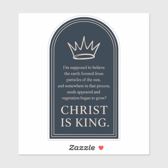 Sticker Christ Est Roi Couronne | Création Chrétienne de l (Feuille)