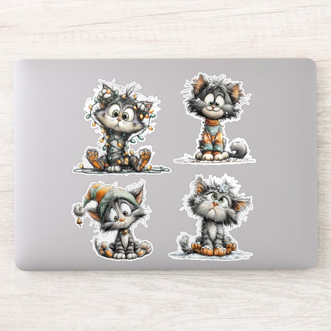 Sticker Christmas Cat  (Ordinateur)