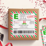 Sticker Christmas Elf Pôle Nord Adresse Expédition Étiquet<br><div class="desc">Aidez Père Noël à habiller ses cadeaux pour vos proches. Vos enfants recevront un courrier personnalisé de la part du département Elf.</div>