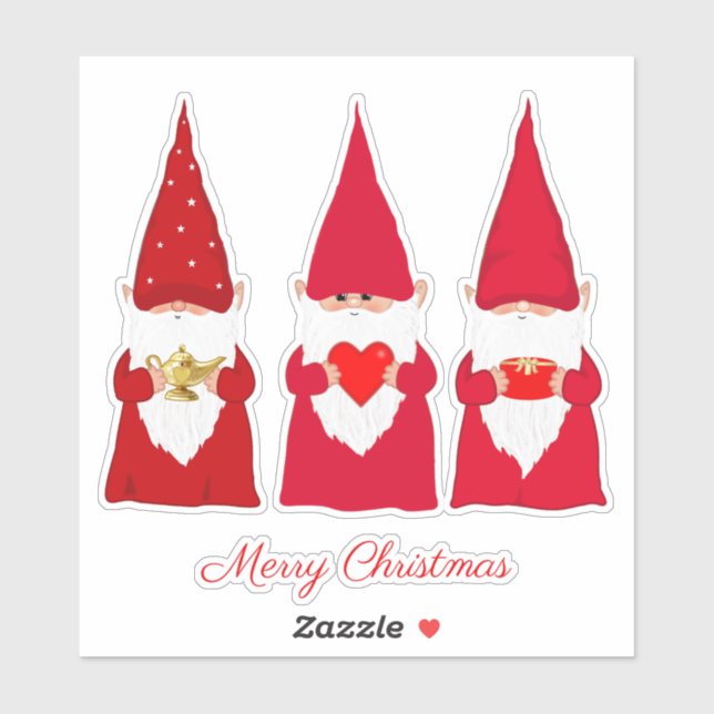 Sticker Christmas Gnomes (Feuille)