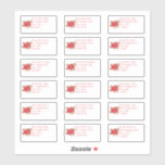 Sticker Christmas Joy Bauble Nom et adresse individuels<br><div class="desc">Noël Joy Bauble nom individuel et étiquette d'adresse pour vos envois avec 18 sur la feuille. Personnalisez facilement chaque nom et adresse pour vos invités. La couleur et le type de police peuvent être modifiés via le menu d'édition. Vous pouvez également modifier le texte et la couleur de l'arrière -...</div>