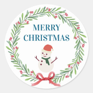Sticker Christmas Tree Snowman Christmas Party  I