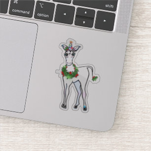 Sticker Christmas Unicorn, juste croire