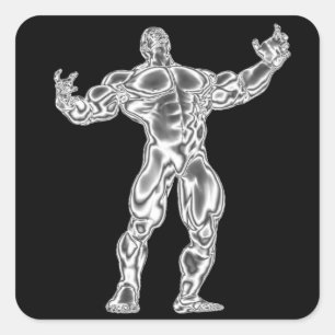 Sticker Chrome Bodybuilder