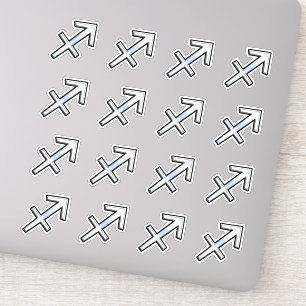Sticker Chrome comme Sagittarius signe Zodiac
