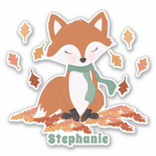 Sticker Chute Fox Woodland Anniversaire