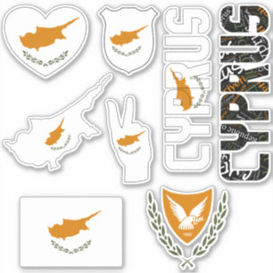 Sticker Chypre Extraordinaire forme les symboles nationaux